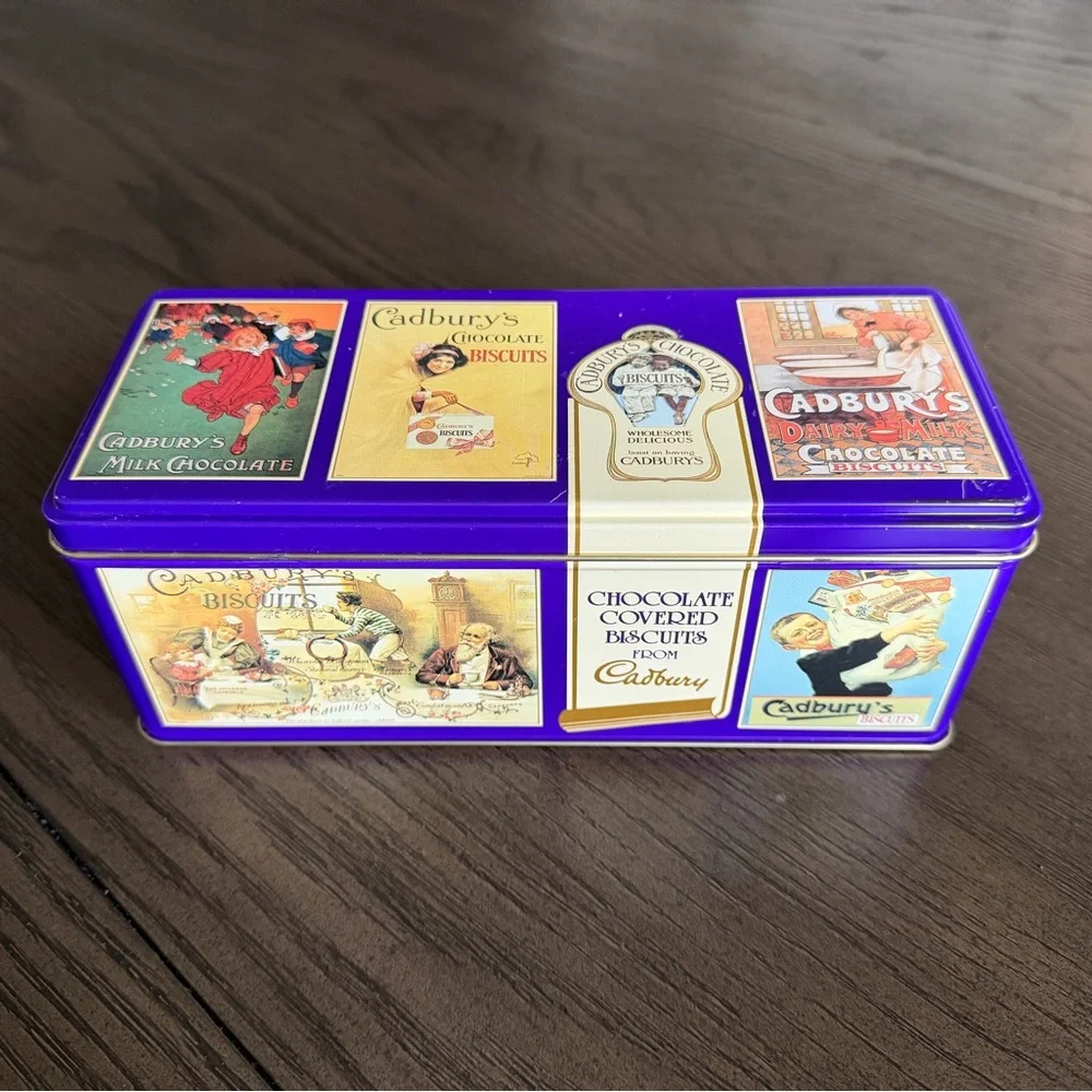 Vintage Tin Cadbury Covered Biscuits Chocolate Milk Chocolate